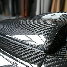 7D Car Interior Accessories Panel Black Carbon Fiber Vinyl Wrap Sticker 12"x60"