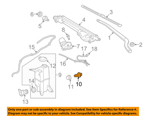 TOYOTA OEM Wiper Washer-Windshield-Fluid Level Sensor 85397AA040