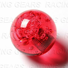 350MM RED W-POWER CRYSTAL BUBBLE STYLE 6-HOLE STEERING WHEEL+SHIFT KNOB SETS