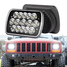Black 7x6 Pair LED Headlights 1986-1995 Jeep Wrangler YJ 1984-2001 Cherokee XJ