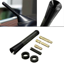 8cm/3" Black Universal Car Truck Carbon Fiber Aluminum Roof Stubby Antenna Set