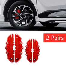 4Pcs 3D Style Car Universal Disc Brake Caliper Covers Front & Rear Kit RED