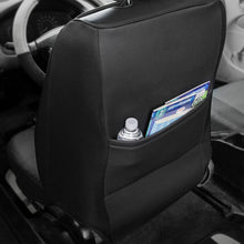 PU Leather Luxury Seat Cushion Pad Covers Front Bucket Pair Auto Solid Black