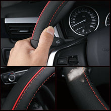 US 15"/38cm Car Steering Wheel Cover Carbon Fiber Leather Anti-slip Breathable