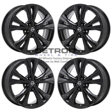 18" NISSAN ROGUE GLOSS BLACK WHEELS RIMS FACTORY OEM 62747 2017-2020 SET