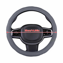 Gray / Grey 15'' 38cm Silicone Car Steering Wheel Cover Grip Non-Slip Breathable