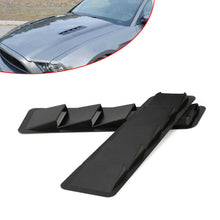 2Pcs Car Bonnet Hood Vent Louvers 5 Scoop Cover Air-Flow Inlet Black 44*13*6.5cm