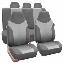 Universal Highback Seat Covers Full Cover Set For Auto Car SUV 2 Tone Gray