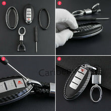 Carbon Fiber ABS Solid Car Key Keychain Cover For Nissan Infiniti Most Vehicles