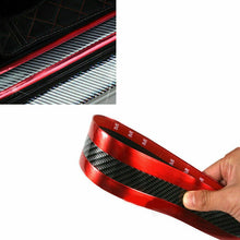 Car Carbon Fiber Rubber Moulding Strip Soft Trim Bumper DIY Door Sill Protector