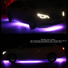 4pcs Music Control RGB LED Under Car Strip Underbody System Glow Neon Light Kit