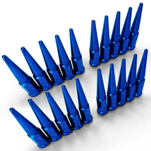 20pc 4.5" Spike Lug Nuts 12x1.25 fits Q50 Maxima GT-R Sylivia Subaru WRX Blue