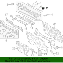 Genuine Toyota Cowl Grille Clip 90467-09242