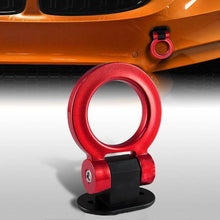 Car Red Ring Track Racing Tow Hook Look Decoration ABS Plastic Universal