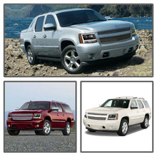 For 07-14 Chevy Avalanche/Suburban/Tahoe Black LED TUBE DRL Projector Headlight