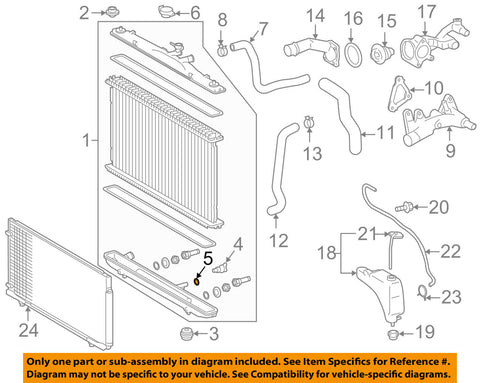 TOYOTA OEM Radiator-Drain Plug O-Ring Seal 1649221050