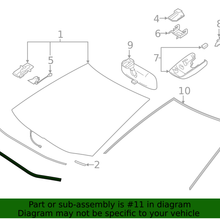 Genuine Toyota Windshield Molding 56153-02010