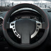 38cm PU Leather Black Car Steering Wheel Cover Anti-slip Protector Accessories