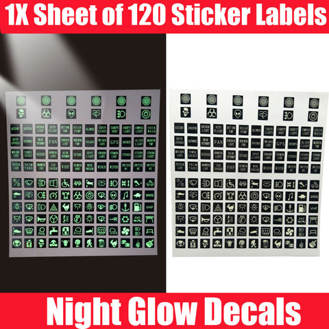 Rocker Switch Label Decal Circuit Panel Sticker Car Marine Boat Truck Instrument