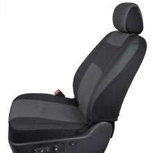 Charcoal/Black PU Leather Full Seat Cover Set w/Headrest Covers Sedan Truck SUV