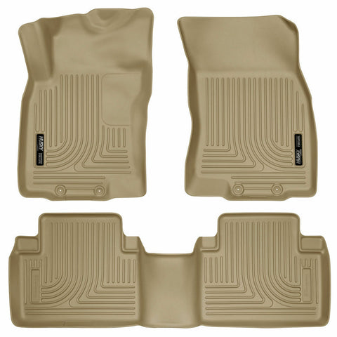 Floor Liners fit 2014-2020 Nissan Rogue front and rear Husky floor mat set Tan