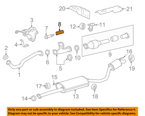 TOYOTA OEM Exhaust-Front Pipe Spring 90501A0005