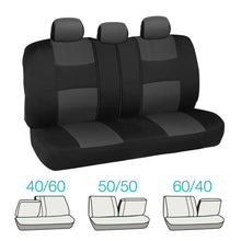 Car SUV Seat Covers for Auto & All Weather Rubber Floor Mats - Full Interior Set