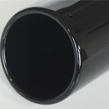 Universal Car Stainless Exhaust Tip Round Glossy Black 2.5" Inelt 3.5" Outlet