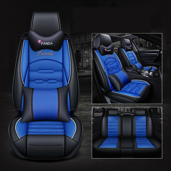 Car SUV Seat Cover PU Leather Set Full Covered Cushion Universal Accessories US