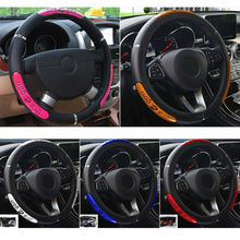 38cm Universal Dragon Car Steering Wheel Cover Reflective PU Leather Accessory