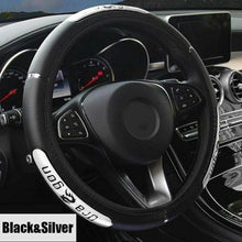 38cm Universal Dragon Car Steering Wheel Cover Reflective PU Leather Accessory