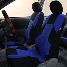 Car Seat Covers For Sedan SUV Truck Set Zipper Split Bench Blue Black