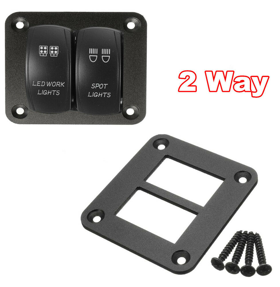 Car Boat Aluminum 2 Way Rocker Switch Panel Housing Holder Fit ARB Carling Narva