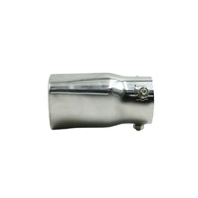 1x 63mm Silver Heart Shaped Tail Throat Exhaust Pipe Muffler Tip Car Accessories