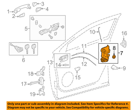 TOYOTA OEM Front Door-Lock Actuator Motor 6903002380