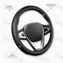 Genuine Leather New 15" Car Steering Wheel Cover For Toyota Black X1