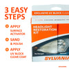 SYLVANIA Headlight Restoration Kit Restore Sun Damaged Headlights UV Block Coat