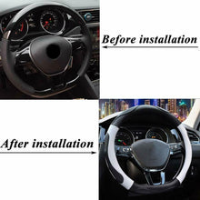 Flat Bottom D Shaped Steering Wheel Cover Fit For VW Nissan Toyota Subaru Kia