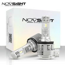 NOVSIGHT 2x H11 H8 Car LED Headlight Bulbs High Low Beam 8000LM 6000K White Lamp