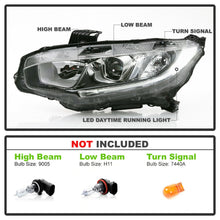 For 2016-2020 Honda Civic Halogen Type Projector Headlights Headlamps Left+Right