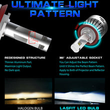 Lasfit LED Fog Light Bulbs for Toyota RAV4 2013-2020 Tundra 2014-2020 60W H11
