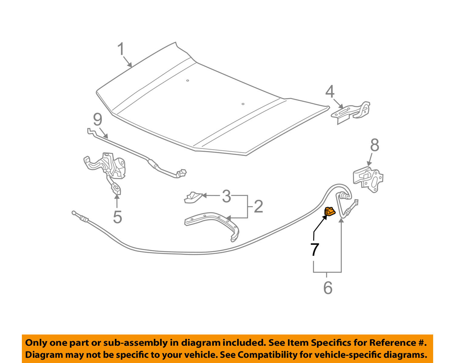 HONDA OEM Hood-Release Cable Clip 91504SDA003