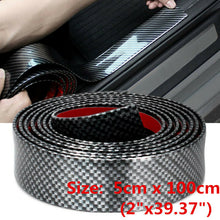 Car Carbon Fiber Stickers Auto Door Plate Cover Anti Scratch Sticker Accessories