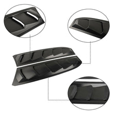 For Honda Civic 2016-2020 ABS Black Rear Side Window Louver Scoop Cover 2PCS