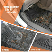 4pc Rubber Car Floor Mats Universal Waterproof Flexible DIY Trim All Weather Set