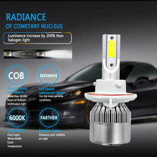 2Pcs H13 White 72W 7600LM LED Headlight Bulbs For Nissan Leaf 13-17 Sentra 04-12