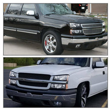 FOR 2003-2006 CHEVY SILVERADO BLACK HOUSING AMBER SIDE HEADLIGHTS/LAMP ASSEMBLY