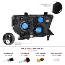 For 07-13 Toyota Tundra 2WD 4WD [TRD STYLE] Black Front Headlight Headlamp Black