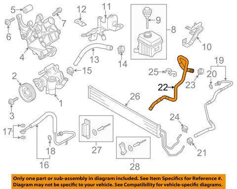 AUDI OEM 09-15 Q7-Power Steering Return Hose 7L8422895E