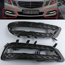 Front LH&RH Side Fog Lamp Light Mesh Grille Trim For Mercedes E350 E550 09-16